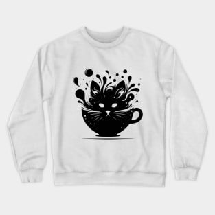 Café Félin Minimaliste Crewneck Sweatshirt